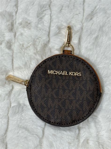 michael kors round coin purse.